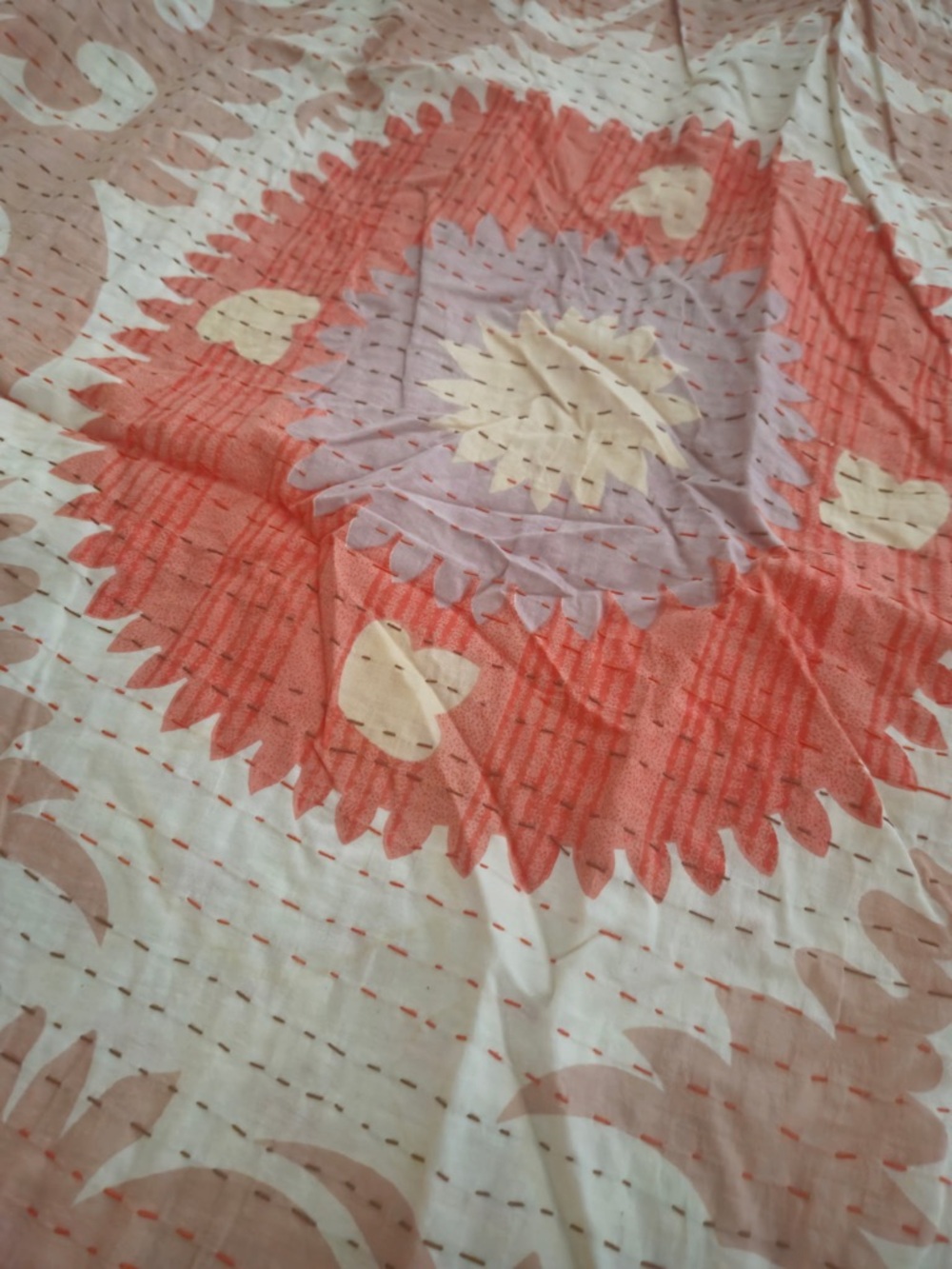 Reversible Queen Anthropologie duvet w/ 2 standard shams and 1 Euro sham. - Picture 2 of 5